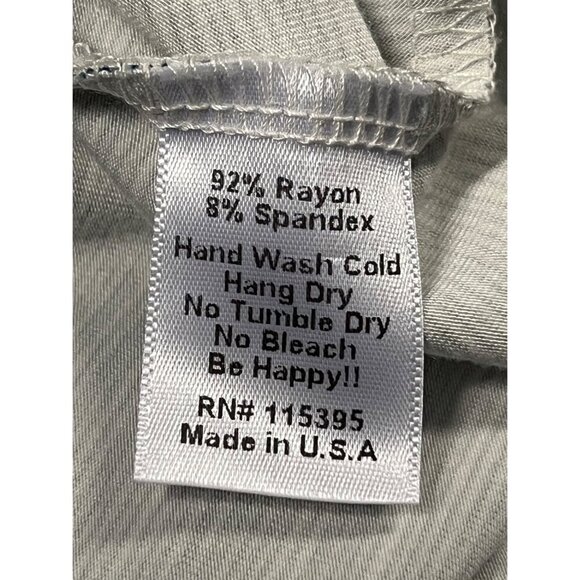 Fighting Eel Dress Size Medium M Women Gray Stripe 3/4 Sleeve A-Line Rayon VGUC - Picture 10 of 10